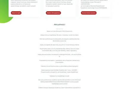 Language school website on Webflow language school webflow website design
