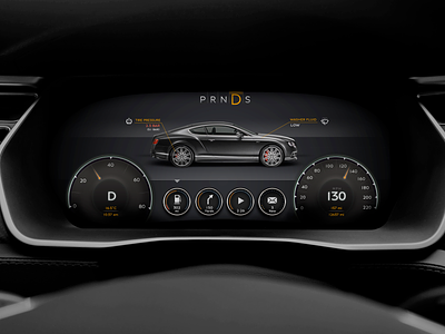 Bentley Continental GT Dashboard automotive bentley car dashboard design hmi instrument interactive interface mmi ui ux