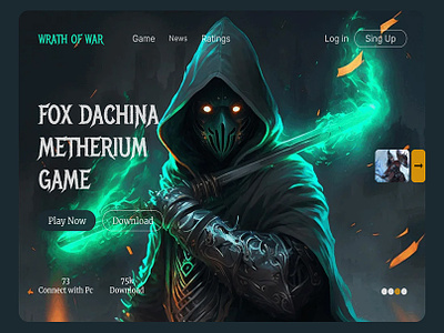 Gaming Hero Page UI Template Design 3d animation apps design branding game game page gaming hero section gaming web gaming web design hero hero page hero page desin hero section illustration landing page tag template template design ui ui ux