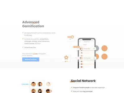 Gamification company website corporate website gamification webflow website design