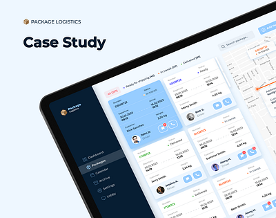 Case Study - Package Logistics bar board case case study centered dash dashboard design designer experience interface logistics navigation product study ui uidesign uiux user ux