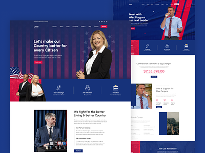 Unio - Political Website Template attorney business charity cms donation ecommerce nonprofit parties personal political political template political webflow template political website professional website seo friendly small business social webflow template