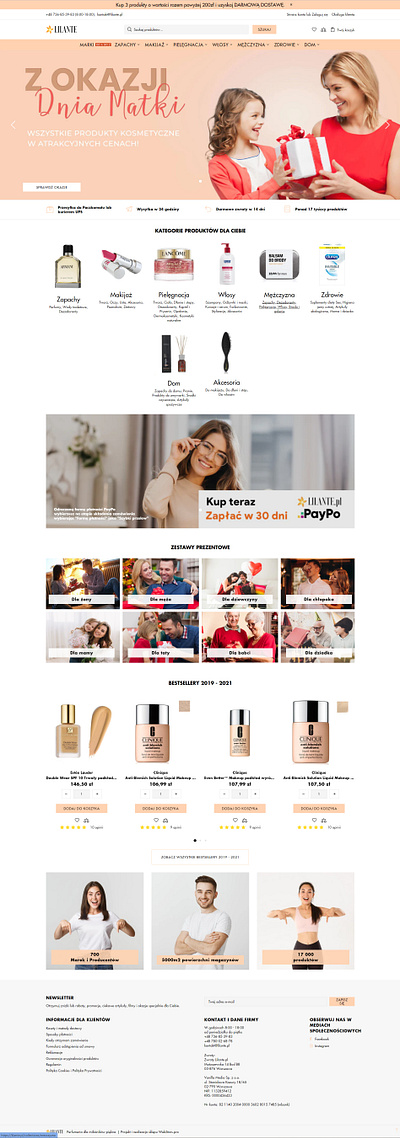 Beauty online store with 17000 products graphic design online store shopify website design