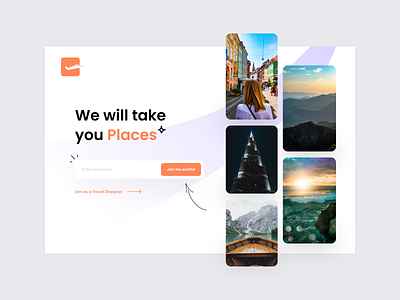 OrangeScape branding flat graphic design logo minimal orange travel ui vector warm