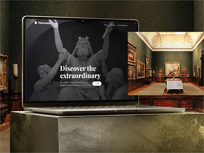 Museum Landing Page appdevelopment artandculture dribbble educationresources museumlandingpage museumlove onlinehub onlinetours userinterface virtualreality
