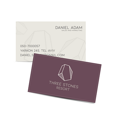 Hotel Resort Business Card branding business card design graphic design illustration vector