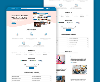 Sell On Inspire Uplift design graphic design inspire uplift landing page market place sell ui ux