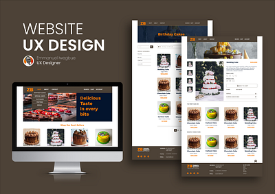 WEBSITE DESIGN FOR CAKE SHOP design ui ux ux design ux research web app website design