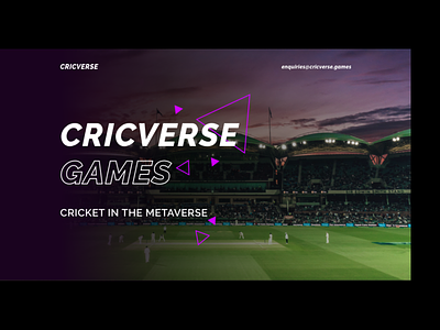 Cricverse Website UI cricket design metaverse ui ux web design website