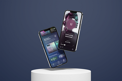 Health & Wellness App : Sound healing app app design design health healthcare interactive interface meditation mindfulness mobile mobile app sound ui wellness