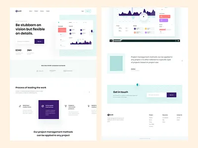 Project management website landing page app branding design figma graphic design logo project landing page project landing web project management web ui ux