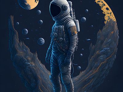 Space Colonies artistic exploration astronaut galaxy graphic design graphics illustration moon space space land visual design inspiration visual inspiration