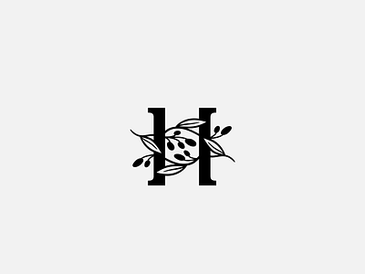 Studio HH - Ceramics blossom branding ceramics design flowers geometric icon letter h logo magnolia minimal monogram plant pottery simple symbol wreath