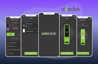 Sideclick BLE android app ble bluetooth branding design figma illustration ios app iot logo minimal mobile app modern product design prototype ui ui design uiux user interface vector