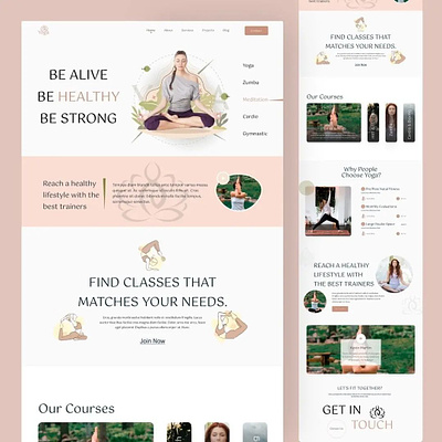 Website designed for Yoga Lovers