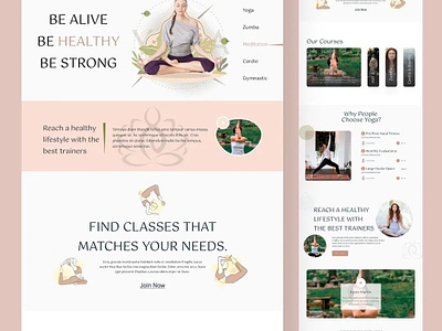 Website designed for Yoga Lovers