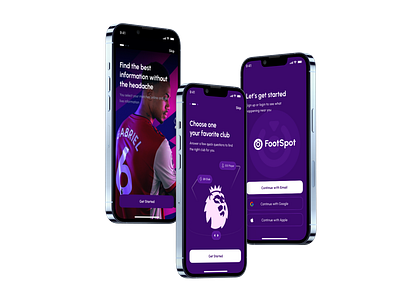 Footspot Mobile App animation app app sport branding design design app football football app game games graphic design illustration livescore ui uiux