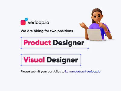 Verloop Hiring Product and Visual Designers ai product designer ui ux uxui visual designer visualdesigner