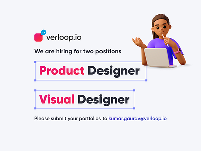 Verloop Hiring Product and Visual Designers ai product designer ui ux uxui visual designer visualdesigner