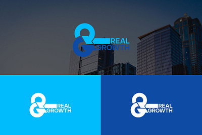 Real Growth branding business graphic design illustration logo minimal monogram property real estate vector
