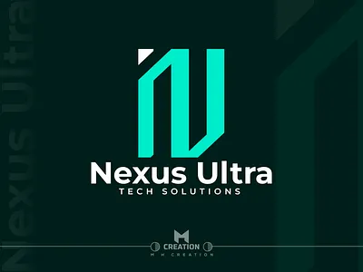 Nexus Ultra Logo design - Tech Brand brand logo company logo creative logo logo branding logo design logo design agency logo design branding logo ipo logo type mhcreation minimalistic logo modern logo n logo nexus ultra logo tech logo u modern logo unique logo