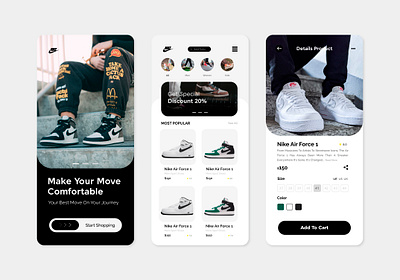 Redesign Mobile Apps Nike figma graphic design ui