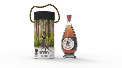 Micanopy Brandy (Bottle & Package Design / Branding) 3d bottle design brand identity branding liquor package design packaging