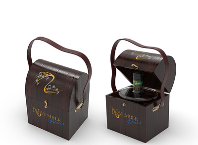 November Blues 18Y Single Malt Whiskey 3d bottle design brand identity branding liquor package design packaging