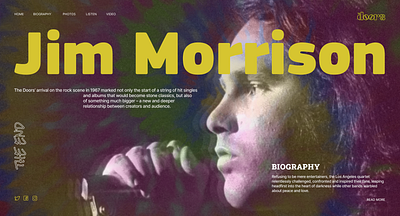 Jim Morrison – Website dashboard design jim morrison music rock rock music the doors ui uiux ux