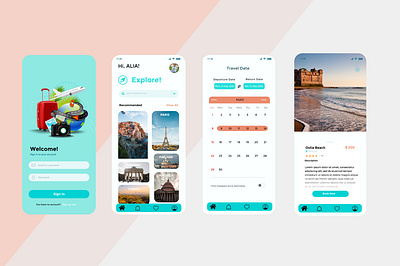 Travel app design app branding design ui ux