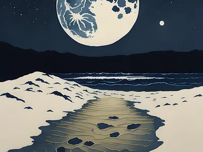 Moon Night art community graphic design illustration