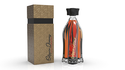 Slippin' Jimmy Bourbon 3d bottle design brand identity branding liquor package design packaging