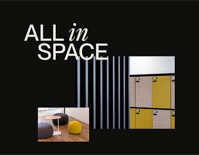 All in Space - Website Redesign black and white landing page minimalist ui uiux ux webdesign