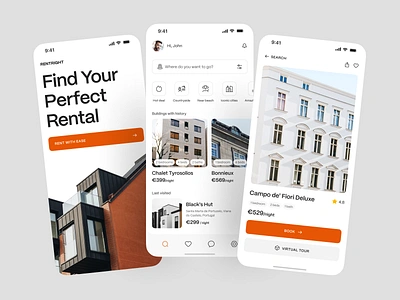 Property Booking Rental Mobile App agency agent airbnb apartement app booking booking app mobile mobile app online booking properties property property app property management realestate rent house rental residence ux vocation