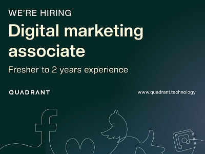We're Hiring Digital Marketing Associate - JOIN US! animation digital marketing job graphic design illustration recruitment