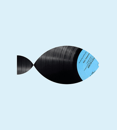 Vinyl Fishes conceptual fish funk illustration lasercutting lp minimal music record vinyl