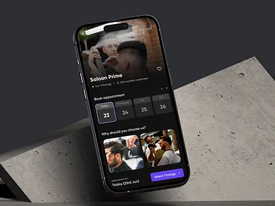 Profile Page 3d app booking dailyui005 design haircut latest product trend ui ux