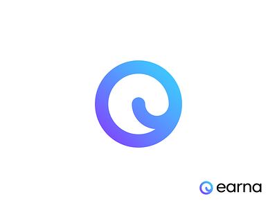 Earna – Logo Design for Fintech Company branding circle crypto design e fintech gradient graphic design icon letter e logo logotype mark minimal modern positive round sign smile soft