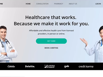 HealthWise - Healthcare Landing Page animation app branding design graphic design healthcare landingpage logo medicare meditech motion graphics typography ui ux