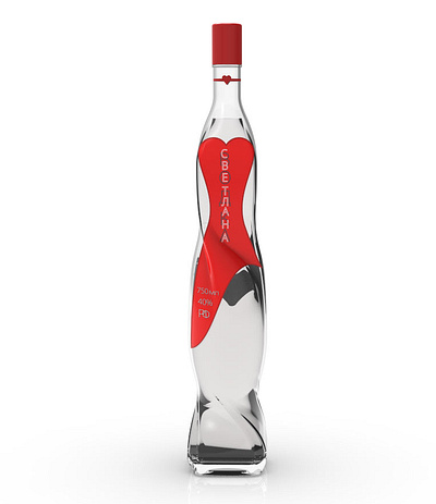 Svetlana Vodka 3d bottle design brand identity branding liquor package design packaging