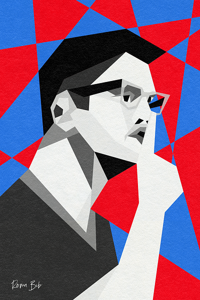 apEX abstract art digital art geometric illustration portrait poster print vector
