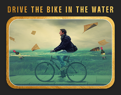 Drive The Bike In The Water design graphic design graphics