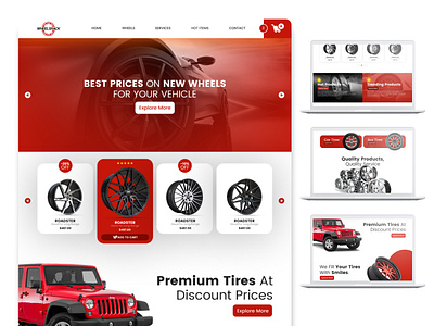 Wheels Rack Web Design branding design figma ui uiux vector