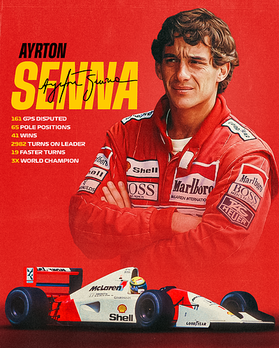 Ayrton Senna artowrk design digital f1 graphic design motorsport photoshop poster print racing senna