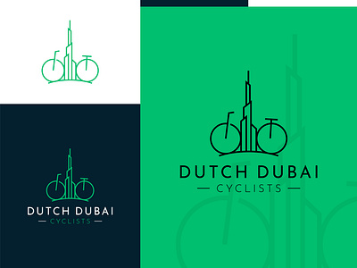DUTCH DUBAI CYCLISTS branding design graphic design illustration logo