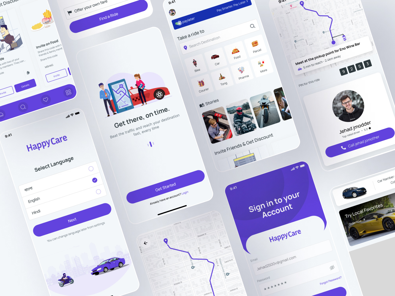 Rideshare mobile app design android app android app design app app design app design template app figma design app template bike app car app mobile app mobile app design on demand rideshare app rider rideshare rideshare agency rideshare app rideshare company share app system design uiux design