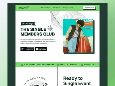 Event Landing Page Header Exploration V:2 2023 trend art conference dribbble best shot event header landing page design music music event landing page popular shot redesign responsive design show ticket trends uiux web design webdesign website concept website design