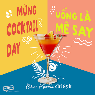 World Cocktail Day - social post branding design graphic design