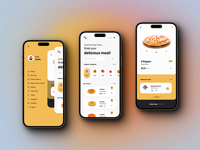 Food application app branding design illustration logo typography ui ux