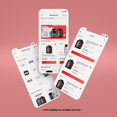 Fitness Ecommerce App UI/UX Design app design design ecommerce fitness ecommerce graphic design ui uiux ux design